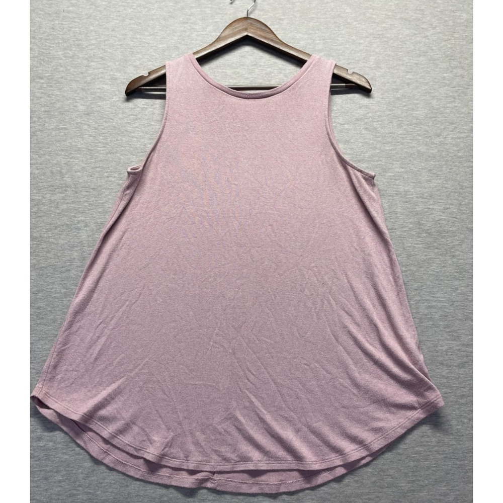 Old Navy Luxe Knit Tank Top Womens Medium Mauve Pink Rayon Athletic Workout Gym